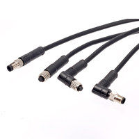 Pabrik konektor Mini kabel konektor M5 laki-laki perempuan lurus 3pin 4pin Sensor karet daya terisolasi kabel elektronik