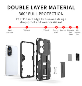 Custodia per Telefono da Uomo con Design Business, Supporto Magnetico Eco-Friendly, Antiurto in TPU+PC per P50 Nova 8 Pro <span class=keywords><strong>Honor</strong></span> V40 Mate 40 - Product Image 4