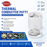 Pâte thermique conductrice en silicone NDST 2W/m.K, colle adhésive thermofusible, flexible, dissipation thermique pour dissipateur thermique de puces électroniques, GPU