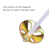 Mât de drapeau vert écologique et recyclable avec virole dorée Bâton de drapeau de golf d'intérieur pour mini parcours