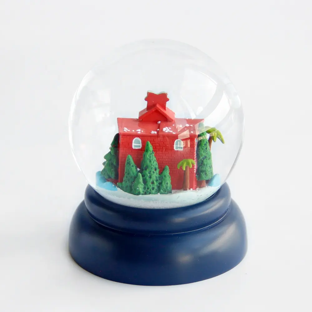 New customized resin material large snow globe for home DIY decoration as gift