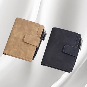 Matte PU Leather Multi <b>Card</b> Slot Snap Button Korean Fashion Short Zipper Coin Purse Ladies <b>Card</b> <b>Holder</b> Women <b>Wallet</b> Wholesale - Product Image 2