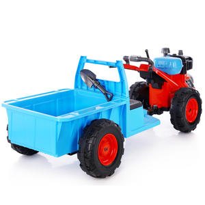 Voiture électrique pour enfants Beiduogi, tracteur, rechargeable, avec siège, carrosserie ouverte, 12V, double propulsion, bleu et rouge - Product Image 4