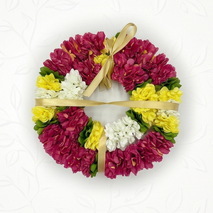 Guirnalda de Flores Artificiales Rosa, Blanco y Amarillo, Decoración Floral Colgante para Bodas, Mandap, Festivales, Templos, Pooja, Entrada de la Casa - Product Image 3