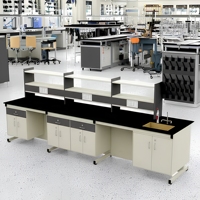 Poste de travail de laboratoire, mobilier de biologie, plan de travail, table en résine époxy densimétrique, banc de laboratoire