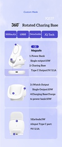 <span class=keywords><strong>Base</strong></span> de <span class=keywords><strong>Carga</strong></span> Inalámbrica Giratoria de 360 Grados y 15 W con Banco Magnético Desmontable de 5000 mAh, <span class=keywords><strong>Carga</strong></span> Rápida para <span class=keywords><strong>iPhone</strong></span>, iWatch y Airpods - Product Image 6