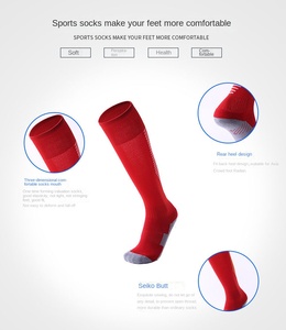 Bóng đá Grip vớ dày Terry dưới dành cho người lớn chống trượt thể thao vớ thoáng khí đầu gối chuyên nghiệp bóng đá Vớ đầu Gối cao - Product Image 2