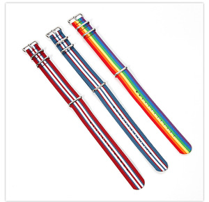 Vente en gros d'usine de bracelets de montre en nylon et toile de haute qualité <span class=keywords><strong>14</strong></span> 16 18 20 22 24mm - Product Image 3