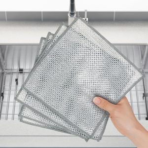Paño de Limpieza de Doble Capa para el Hogar, Paño de Alambre de Acero Antiarañazos, Paño de Limpieza de Metal para Lavar Platos - Product Image 5