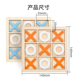 Juego Interactivo de Tres en Raya de Madera, Juego de Mesa Educativo de Estrategia y Lógica para Niños Preescolares - Product Image 3