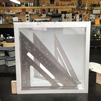 Nouveau Design 7 Pouces En Alliage D'aluminium Vitesse Carré Outil À Main pour le Travail Du Bois Charpentier Triangulaire Carré Trous De Marquage DIY OEM ODM
