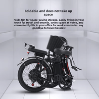 Vélo électrique de ville pliable léger à vitesse variable, étanche, en acier à haute teneur en carbone, avec batterie au lithium 400W 48V, pour personnes âgées