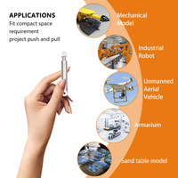 Aktuator Linear Teleskopik Mini 5V DC, Stroke 30mm, 2mm/s, Motor Mikro Elektrik Kecil untuk Perangkat Medis, DIY, Otomatisasi Rumah Pintar