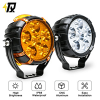 LED-Motorrad-Frontscheinwerfer 120W 14400LM Einzelner Weißstrahl Bernsteinfarbene Nebellinse 6000K 6 LEDs Externer Stoßfänger Nachrüstung Wasserdicht
