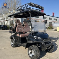 Voiture de golf électrique 4 places de la marque ZHOHO avec batterie au lithium/plomb-acide, vitesse de 30 à 50 km/h, autonomie de 90 km, en vente au meilleur prix