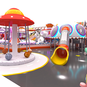 Aoleao Aire de Jeux Intérieure Personnalisée sur le Thème de la Fantastie Spatiale avec Piscine à Balles, Toboggan, Carrousel, Trampoline d'Escalade pour Enfants, Jeux Doux Certifiés CE TUV - Product Image 3