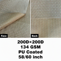 Tissu Dobby Ripstop Diamanté Entrelacé 97% Nylon + 3% Polyester, Revêtement PU au Dos