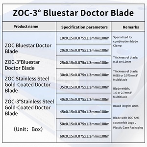 Lame de médecin <span class=keywords><strong>ZOC</strong></span> 3 degrés de haute qualité pour machine d'impression flexographique offset - Product Image 5