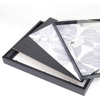Marco de Madera Tipo Caja de Sombra de Gran Venta con 5 cm de Profundidad para Almacenamiento, Color Blanco, Tamaños A4, A3, 4x6, 10x10, con Capa de Acrílico y MDF Profundo para Fotos