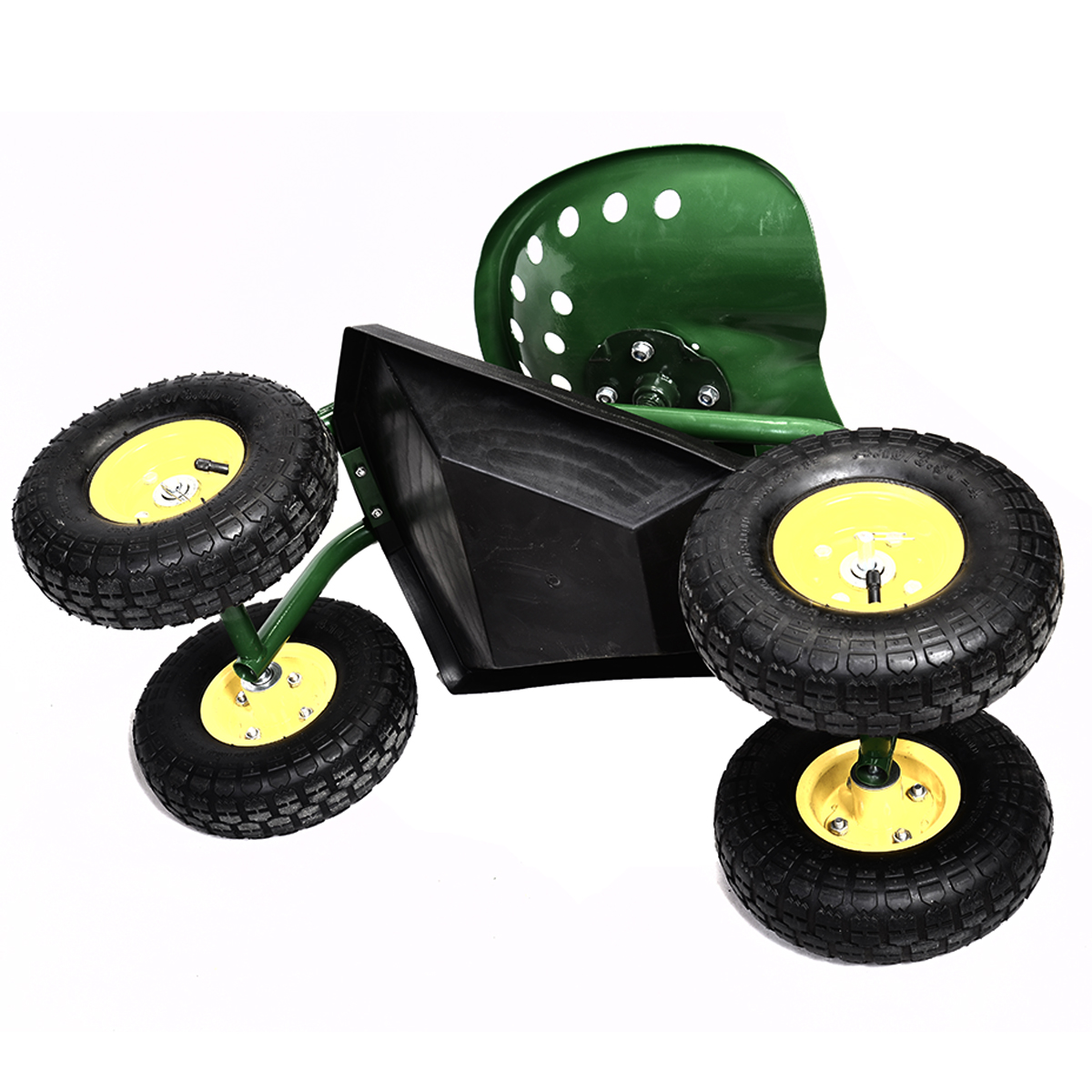 Swivel Seat Rolling Gardening Cart Garden Yard Lawn Weeding Chair for Planting with Wheels Garden Tractor Work Seat