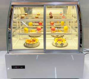 Refrigerador Expositor de Bolos e Pães Binghe Novo com Vidro Curvo em Mármore, Modo de Resfriamento a Ar, Design Elegante de Armário Refrigerado - Product Image 5