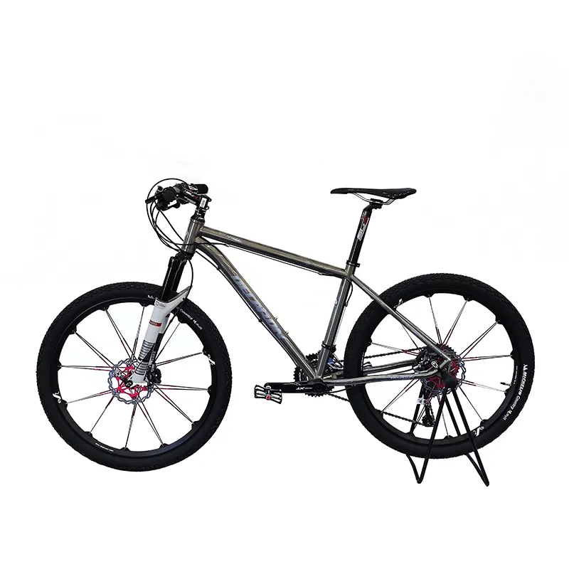 Cina fabbricazione su misura logo Titanio Della bicicletta Della Lega di mountain bike pieno ammortizzatore mountain bike