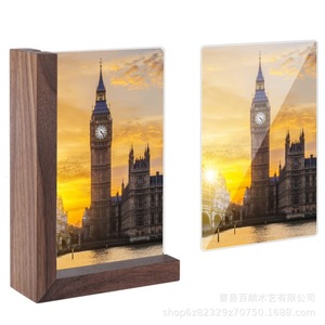 Solid Wood L Shaped Photo <b>Frame</b> Vertical Desktop Display Picture <b>Frame</b> For Living Room Bedroom - Product Image 5