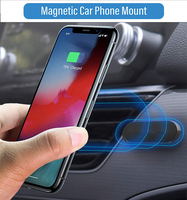 Support Téléphone Voiture Magnétique Universel Mini Multifonctionnel, Fixation Murale Aimantée pour Téléphone Portable