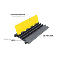 Protector de Cables de 900*500*140 mm, Rampa de Goma para Reducir la Velocidad y Seguridad Vial