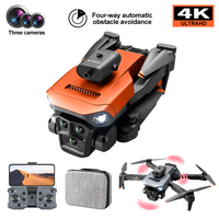 Drone K6 Max 4K HD avec évitement d'obstacles 4 directions, vol stationnaire par flux optique, conception pliable, télécommande, mini quadricoptère en plastique avec caméra