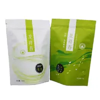 Saco de embalagem de chá verde, sacola de café estampada personalizada doypack, embalagem vazia
