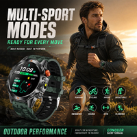SENBONO Smartwatch da uomo con bussola integrata, impermeabile IP68, fitness tracker, monitoraggio del sonno, notifiche messaggi, compatibile con Android e iOS