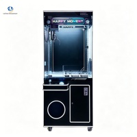 Machine à griffes minimaliste blanc pur, armoire métallique unie sans autocollant, logo personnalisable, machine d'arcade de luxe pour mariages et événements