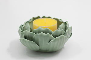 Decorazione dell'interno & Regalo Su Satinato Titolari Luce del Tè In <span class=keywords><strong>Ceramica</strong></span> Fatti A Mano Fiore Supporto di Candela - Product Image 5