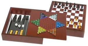Juegos de Mesa 4 <span class=keywords><strong>en</strong></span> 1, 7 <span class=keywords><strong>en</strong></span> 1, Juegos de Mesa de Madera, Ajedrez, Backgammon, Damas, Mikado, Dominó, Ludo, Póker, Cribbage, <span class=keywords><strong>Dados</strong></span>, Goose - Product Image 5