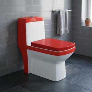 Golden Blue Color Toilet Brown Ceramic Sanitary Ware Floor Mounted Siphonic Flush One Piece Closet - Product Image 5