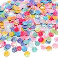 Paillettes irisées en forme de marguerite 9 mm plates sans trou pour la décoration de bijoux, pendentifs, sacs, papeterie, jouets, accessoires de remplissage faits à la main