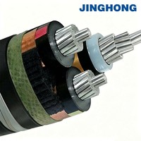 JINGHONG YJLV Mittelspannungs-3-adriges Aluminium-Stromkabel XLPE-Isolierung Eisenleiter PVC-Mantel für Industriestromversorgung