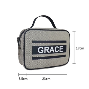 Bolsa de Mano de Lino para Mujer con Logotipo Personalizado, Bolsa de Yute Reutilizable para Regalo Promocional o Boda - Product Image 6