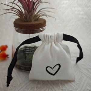 Custom Cotton <b>Drawstring</b> <b>Bag</b> with Logo for Skin Care <b>Makeup</b> 6x8" Eco-friendly Cosmetic Packaging - Product Image 6