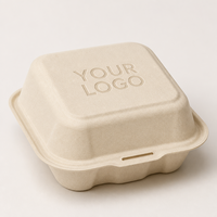 Boîte alimentaire à emporter en bagasse de canne à sucre, la plus vendue, robuste, écologique, personnalisable en usine, vente en gros