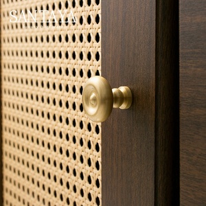 Gagang Kabinet Dapur Santaya Solid Brushed Brass, Kenop Laci Lemari Kamar Tidur, Gagang Furnitur - Product Image 5