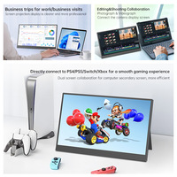 Monitor Portátil de 14 Pulgadas, Segunda Pantalla Táctil FHD 1080P IPS, Soporte de un Solo Brazo, Tipo C HD para Viajes, Oficina y Programación