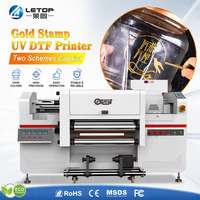 Imprimante d'étiquettes UV DTF automatique LETOP Factory 60CM, rouleau à rouleau, multicolore, avec estampage à chaud, pour petites entreprises