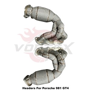 Vortex Heat-Wrapped Stainless Manifold Assembly Featuring Performance Flow Fits Porsche 981 GT4 Upgrade - Product Image 2
