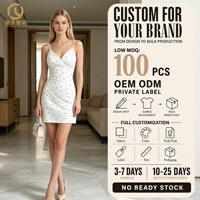 Robe Courte d'Été Florale Vintage pour Femme, Col en V, Bretelles, Mini-Robe Slim sans Manches, Dos Nu, Décontractée, pour la Plage