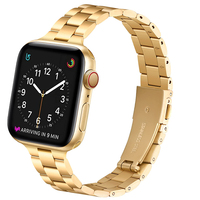 Correa de Reloj Metálica Delgada con Textura para Mujer, Compatible con Apple IWatch 8 7 6 5, Correa de Acero Inoxidable para Reloj Inteligente, 49 45 44 42 41 40 38 mm