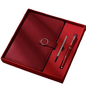 2025 coffret cadeau pour ordinateur portable vente en gros de luxe personnalisé impression de logo couverture rigide en cuir PU agenda ensemble de cahiers avec stylo - Product Image 1