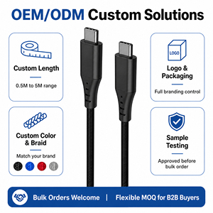 Câble de charge rapide USB-C 20 Gbps 240 W 5A PD3.1 à transfert de données haute vitesse, long câble Type-C 3 m avec LOGO pour PC, directement de l'usine - Product Image 4