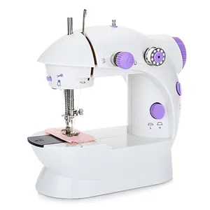 Mini Sewing Machine Handheld Portable Electric Sewing Machines Adjustable  2-Speed with Foot Pedal for Kids Childrens Beginners Purple Embroidery